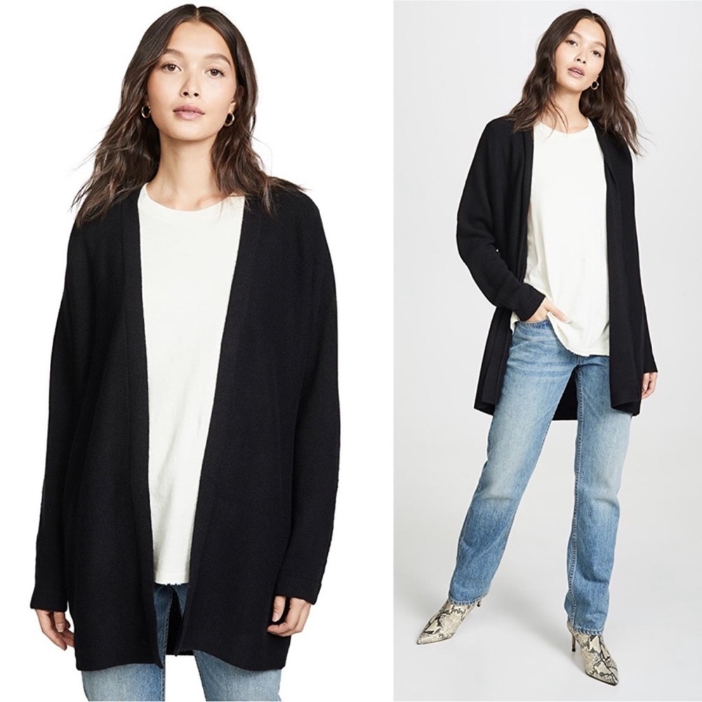 Theory Oversized 100% Cashmere Thick Knit Open Cardigan Sz Small